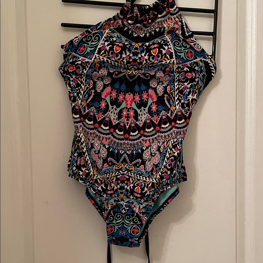 Laundry By Shelli Segal Multicolor Patterned One Piece Swimsuit - Picture 2 of 9